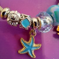 Невероятна дамска гривна с морска звезда и  перла - 3 цвята, снимка 9 - Гривни - 45724455