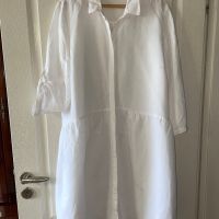 Нова бяла елегантна рокля лен памук ленена , снимка 6 - Рокли - 45625420