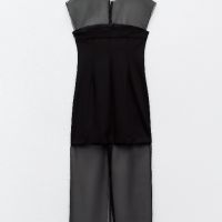 Зара Комбинирана рокля от органза Zara, снимка 9 - Рокли - 45535403