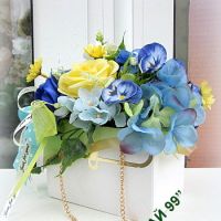 Подаръчна чантичка с цветя, снимка 4 - Подаръци за жени - 45527958