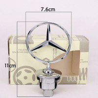 Емблема мерник за Mercedes Benz Silver , снимка 2 - Аксесоари и консумативи - 45059243