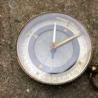 стар бронзов, джобен компас , снимка 5 - Антикварни и старинни предмети - 45552263