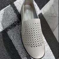 Дамски ежедневни кожени обувки с дупки без връзки, снимка 2 - Маратонки - 45876144