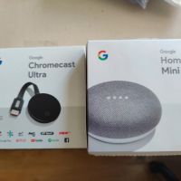 Google Chromecast Ultra 4K и Google Home mini , снимка 1 - Плейъри, домашно кино, прожектори - 45301570