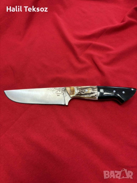 Кухненски нож с дръжка от рога, снимка 1