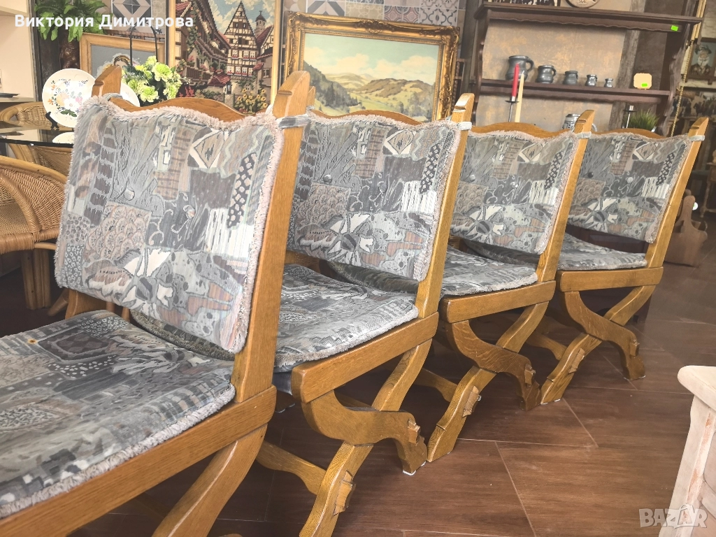 Комплект от 6 трапезни стола (Х) , снимка 1