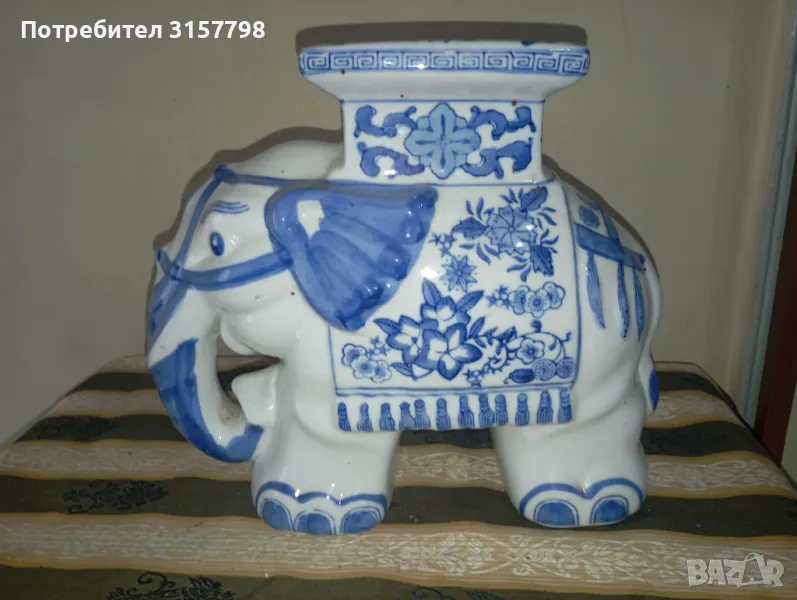 Поставка за саксия -слон, снимка 1