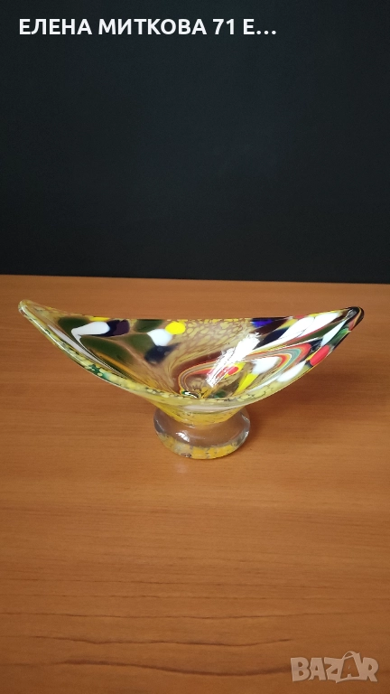 Малка купа/гондола на столче от стъкло тип Мурано, снимка 1