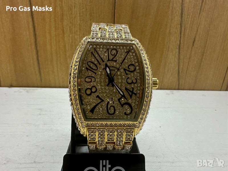 Часовник Franck Muller Lux Gold Quartz Само за 200 лв Ново с дървена кутия, снимка 1