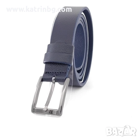 Дамски колан за дънки син естествена кожа Код на продукта:D-0012, снимка 1