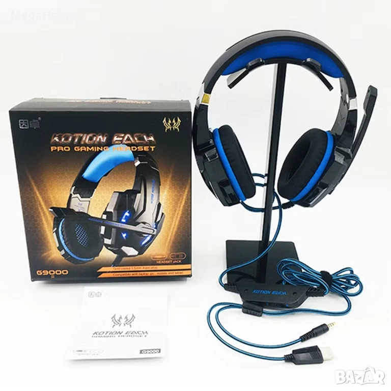 Геймърски Слушалки KOTION EACH G9000 за PC/PS4/Xbox/Phone, снимка 1