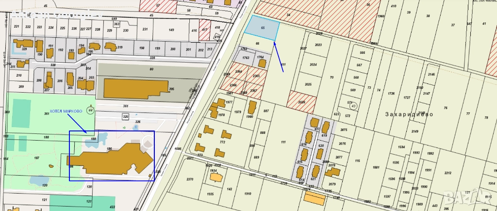 Парцел в с. Марково, Захаридево с/у Хотел "Марково", снимка 1