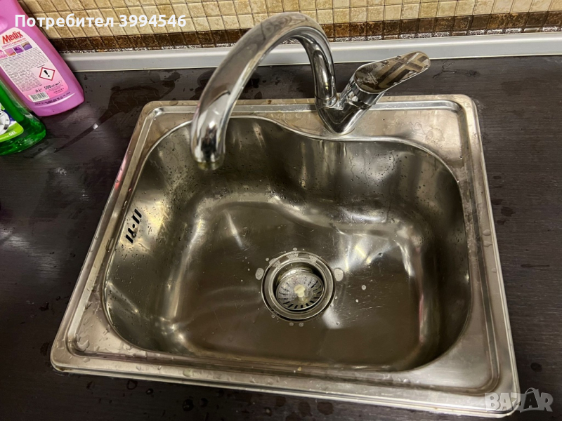 Кухненска мивка със смесител, снимка 1