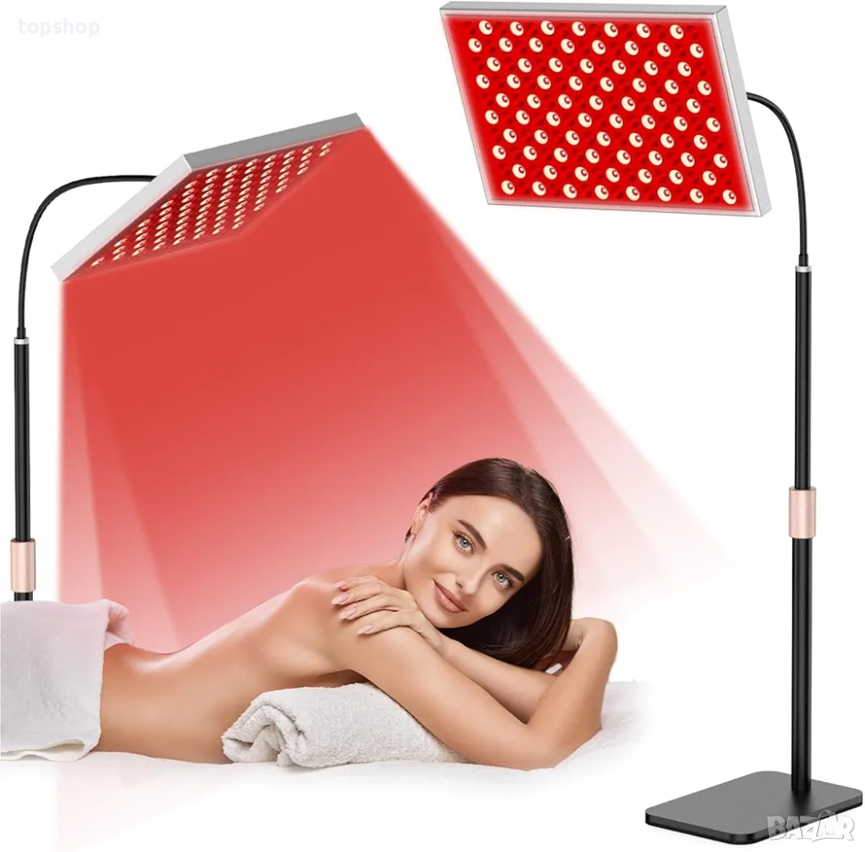 Професионална Лампа за Червена Светлина (Red Light Therapy) – 120 LED диода, 3 вълни, очила  , снимка 1