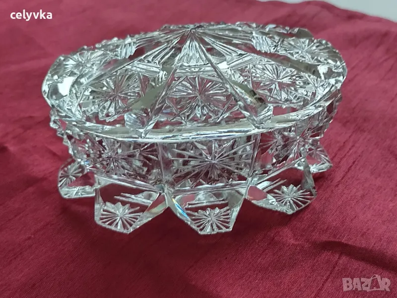 Кристална захарница ( бижутерка), снимка 1