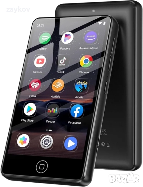 MP3 плейър с Bluetooth и WiFi, MP3 и MP4 плейъри с 4.02-инчов сензорен екран и високоговорител, снимка 1