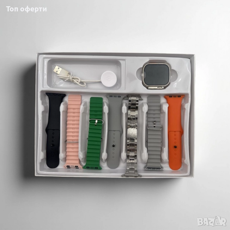 D70 Ultra 3 – Смарт Часовник с 7 Каишки, AMOLED Дисплей, Безжично Зареждане, Bluetooth, Водоустойчив, снимка 1