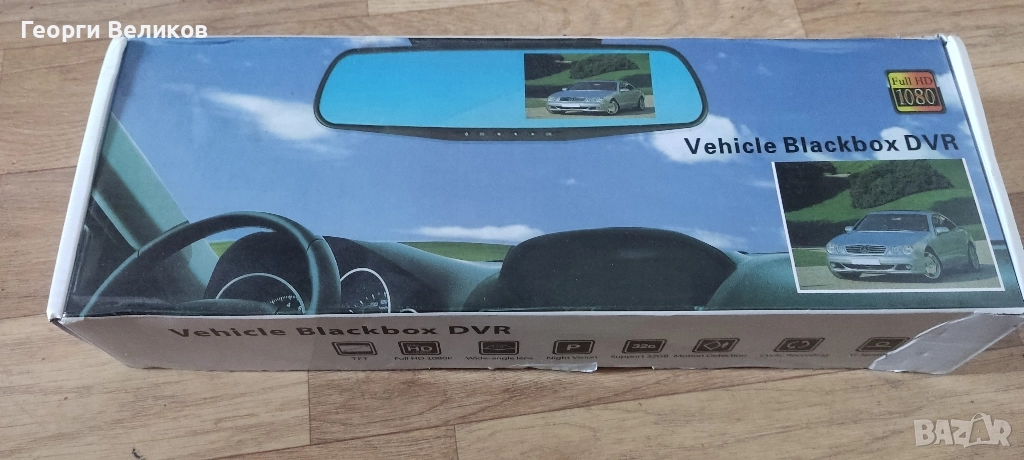 Видеорегистратор в авто огледало, снимка 1