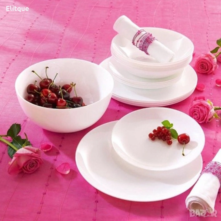 Елегантен и издръжлив сервиз за хранене от 19 части Luminarc Diwali Granit, снимка 1