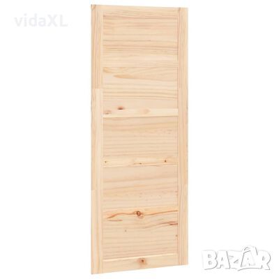 vidaXL Плъзгаща се врата 80x1,8x204,5 см масивно борово дърво(SKU:824613, снимка 1