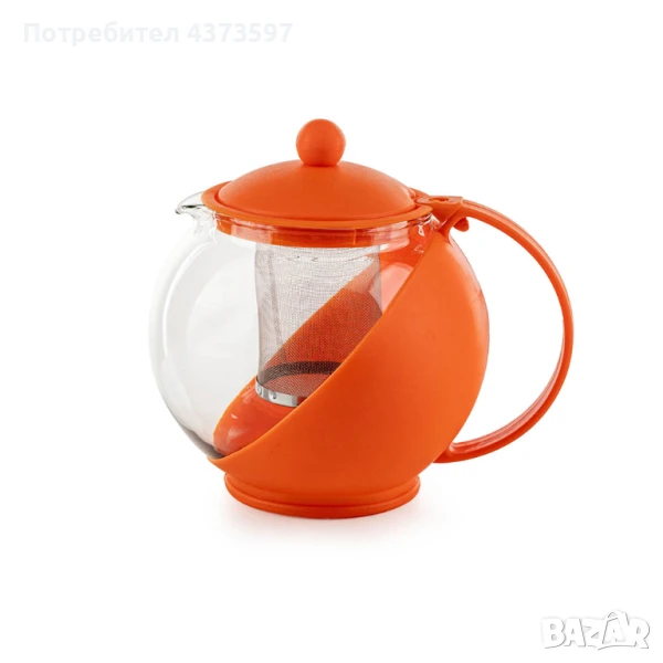 Кана с цедка Muhler MR-8126ОJS 1.25L, оранжева, снимка 1