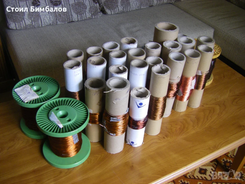 Употребяван бобинажен, намотъчен, емайлиран меден проводник от 0.13мм до 1.37мм - малки количества , снимка 1