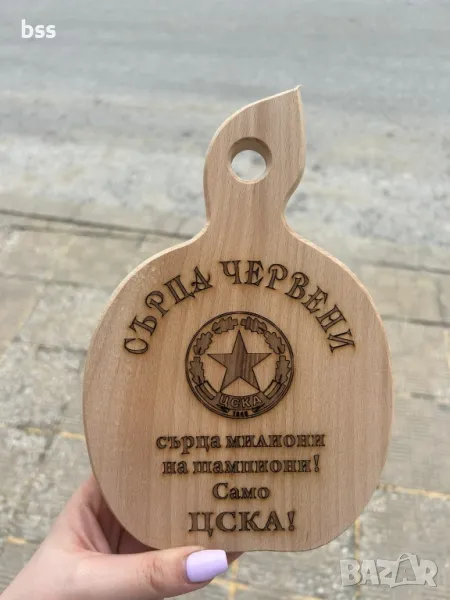 Дъска за мезета " Сърца червени", снимка 1