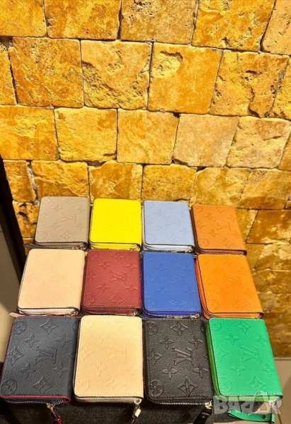 портмонета от естествена кожа в кутия louis vuitton , снимка 1