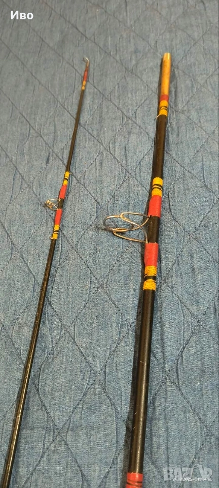 Винтидж спининг въдица, "Super Blactor", произведена от "Tortue la Soie" (Париж)., снимка 1