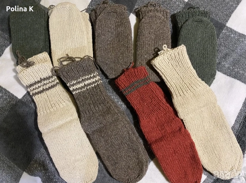 Вълнени чорапи Ръчно плетени, снимка 1