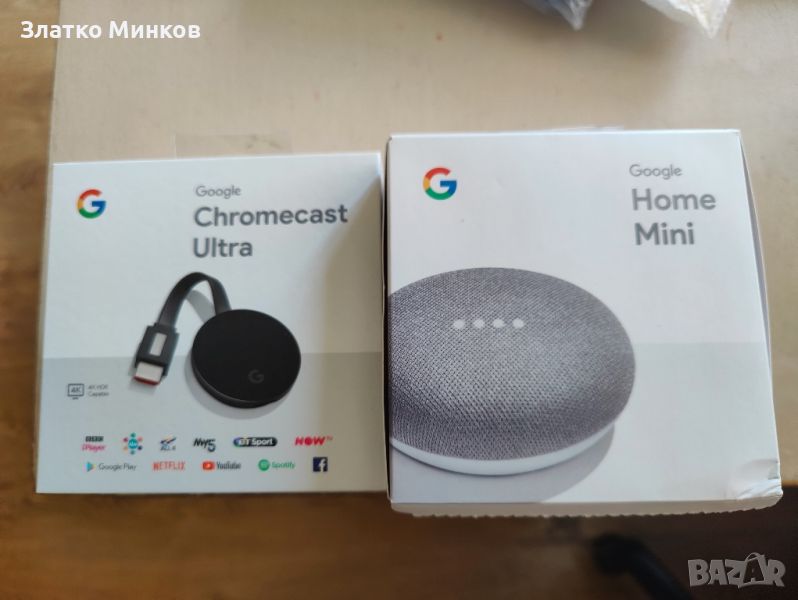 Google Chromecast Ultra 4K и Google Home mini , снимка 1
