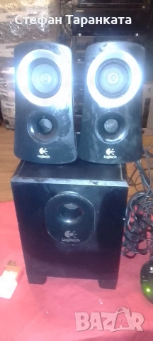 Субуфер със дистанционно и две тонколони комплект, Logitech 