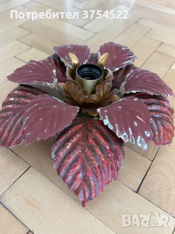 Италиянска лампа във формата на цвете, снимка 2 - Лампи за таван - 49616937