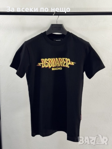 DSQUARED2 Мъжка Черна Тениска👕Мъжка Блуза С Къс Ръкав Код V.B.31