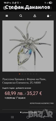 Луксозна Брошка , снимка 3 - Други - 52633002