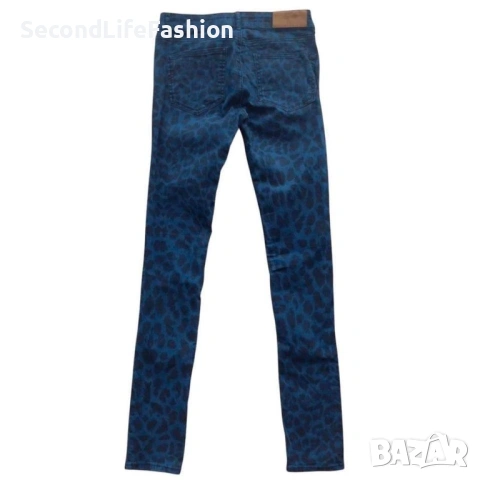 Дамски тесни панталони Samsoe & Samsoe Debra в синьо с леопардов принт размер S, снимка 8 - Панталони - 53244555
