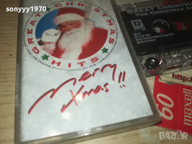 GREAT CHRISTMAS HITS-MADE IN HOLLAND-ORIGINAL TAPE 0308251815, снимка 7 - Аудио касети - 51238029
