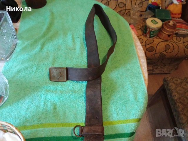 Стар войнишки колан БНА сержантски, снимка 3 - Антикварни и старинни предмети - 54211497