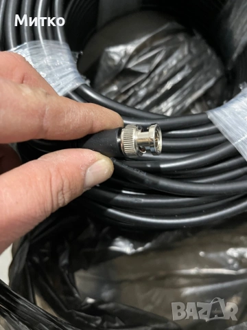 RG-6/U Нов Коаксиален Кабел RG-6/U (50 метра) с BNC конектори за Видеонаблюдение, снимка 2 - Друга електроника - 53217980
