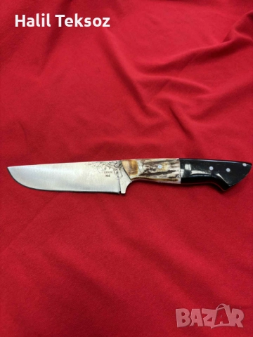 Кухненски нож с дръжка от рога, снимка 1