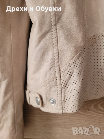 Бежово яке естествена кожа Gipsy , снимка 3 - Якета - 54095697
