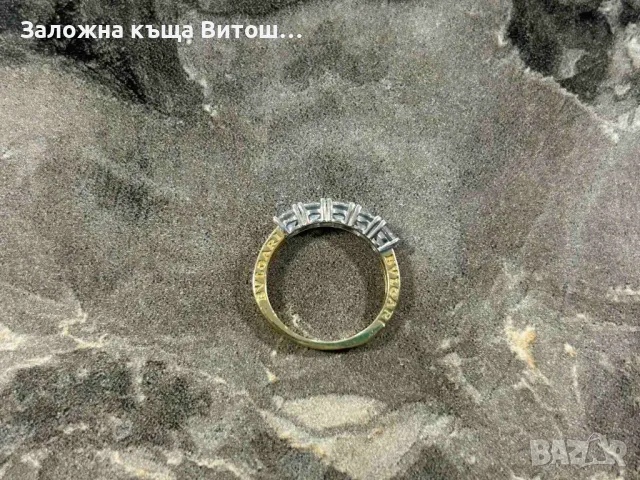 Златен пръстен 14к 3гр. Bulgari, снимка 3 - Пръстени - 50221293