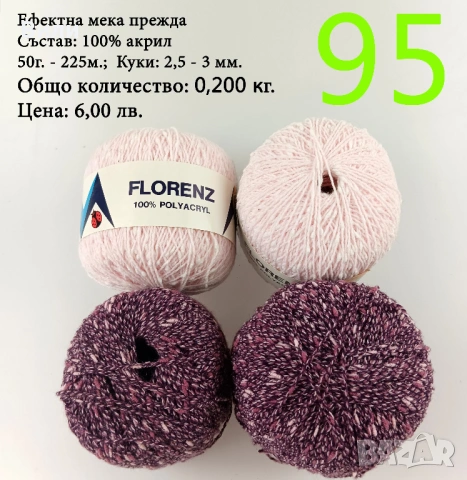 Евтини прежди в малки количества - нови и остатъци, снимка 15 - Други - 52029828