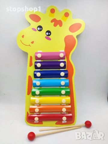 Пиано дървено жираф , снимка 1 - Музикални играчки - 45826602