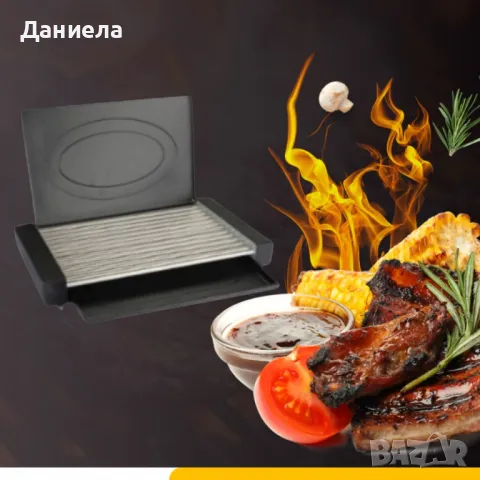 Скара с капак Rosberg R51015M, 1800W, 12 тръбни ребра, плот за готвене 35x22 см, тавичка за мазнина, снимка 2 - Други стоки за дома - 50318405