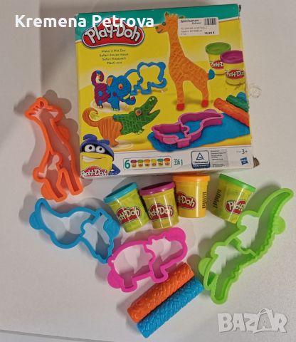 Playdoh - Детски комплект Crazy Zoo, снимка 1 - Пластелини, моделини и пясъци - 45509151
