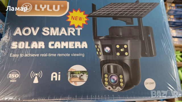 Двойна соларна безжична въртяща камера ICsee 4G 2x12MP работи с СИМ SIM карта мобилни данни , снимка 5 - Други - 53816335