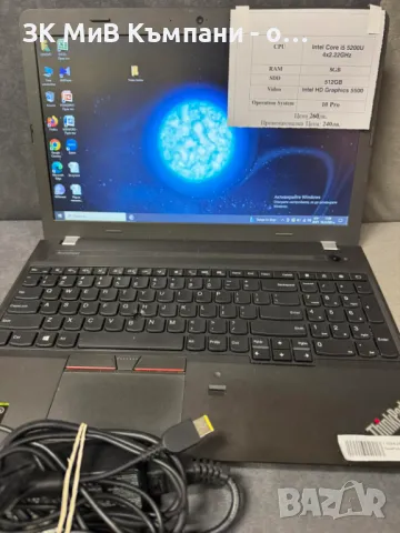 Lenovo ThinkPad JVHFC1, снимка 1 - Лаптопи за дома - 48396673