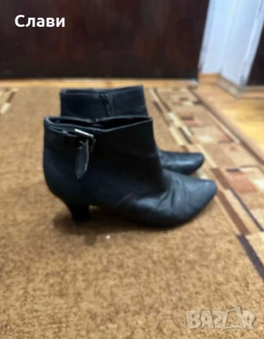 Дамски кожени обувки на токчета , снимка 3 - Маратонки - 53522129