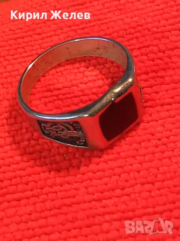 ЕМАЙЛИРАН ТУРСКИ РЕТРО СТИЛ ПРЪСТЕН от БЛАГОРОДНА НЕРЪЖДАЕМА СТОМАНА със СУЛТАНСКА ТУГРА 34834, снимка 12 - Пръстени - 49345051